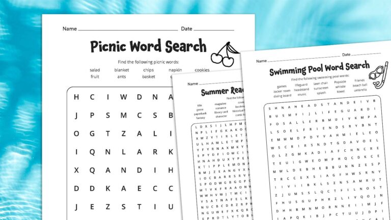 Summer Word Searches Feature