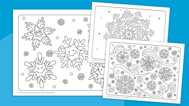 Snowflake Coloring Pages Feature