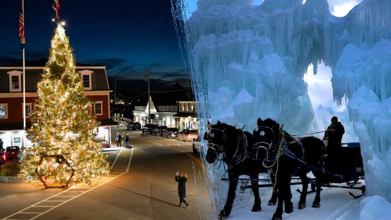 maine christmas new hampshire ice castles