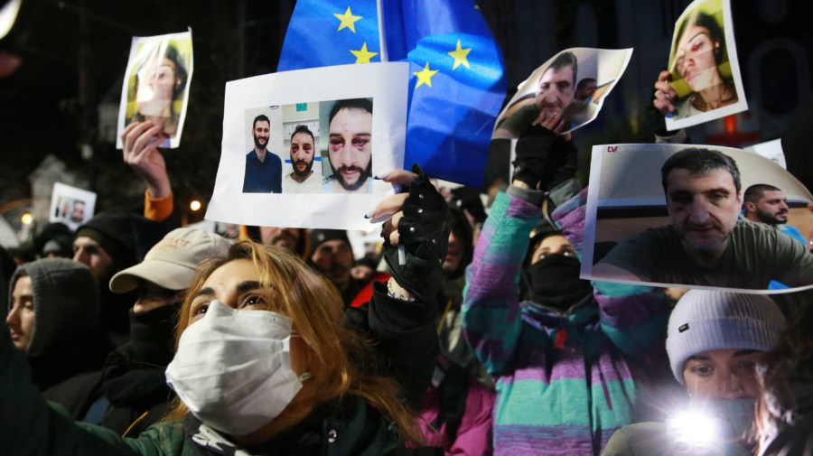 georgia EU protest 12152024 AP AP24349642943404