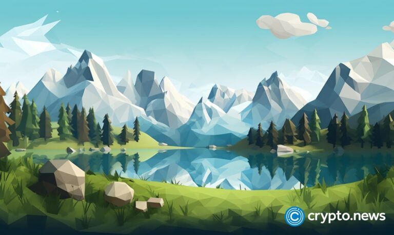 crypto news New Zealand nature front side view blockchain background low poly style v5.1